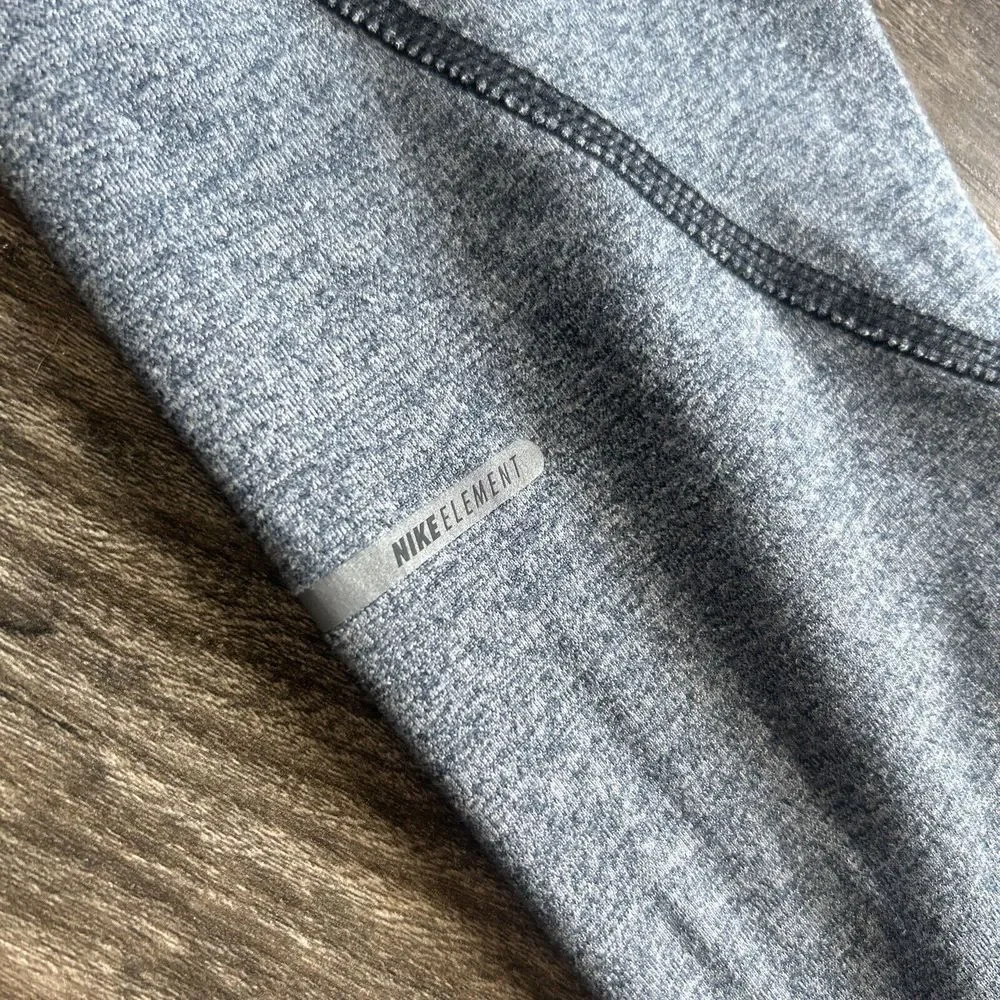 Nike Running Shirt Womens Medium Gray 1/4‎ Zip Element Gym Training Athleisure